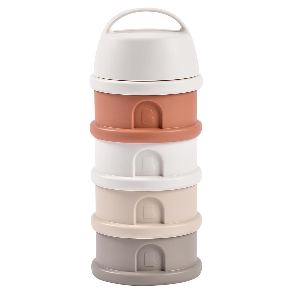 BEABA Boîte doseuse 4 compartiments (Cotton white/Terracotta)