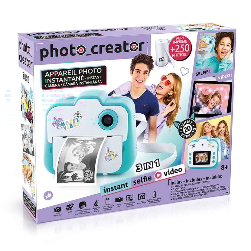 CANAL TOYS PHOTO CREATOR APPAREIL PHOTO INSTANTANÉ 3EN1