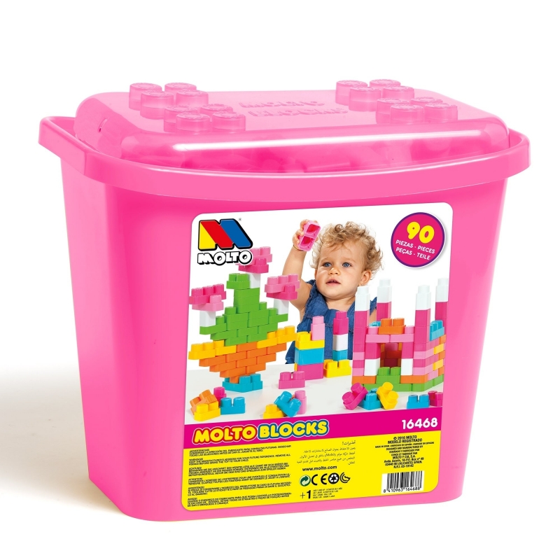 MOLTO LEGO BOITE ROSE 90 PCS
