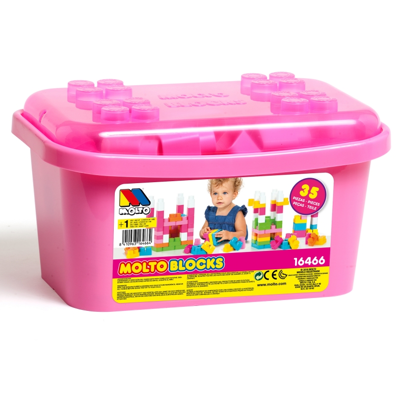 MOLTO LEGO MALETTE 35 PCS ROSE