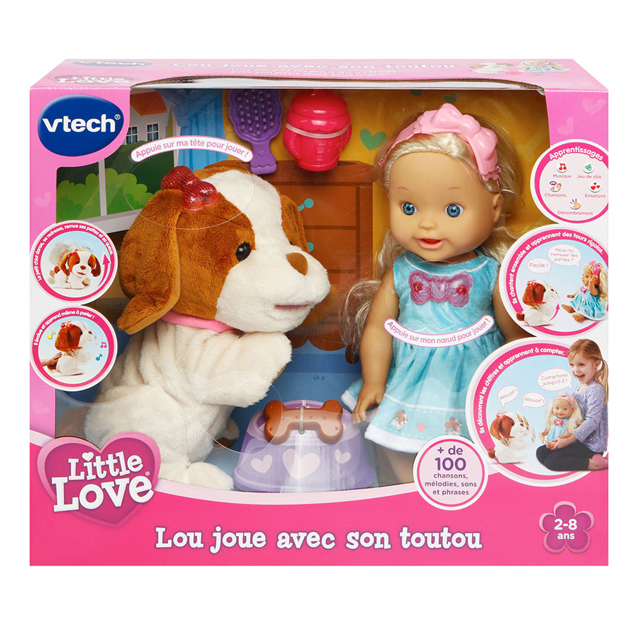 VTECH LITTLE LOVE LOU JOUE AVEC SON TOUTOU