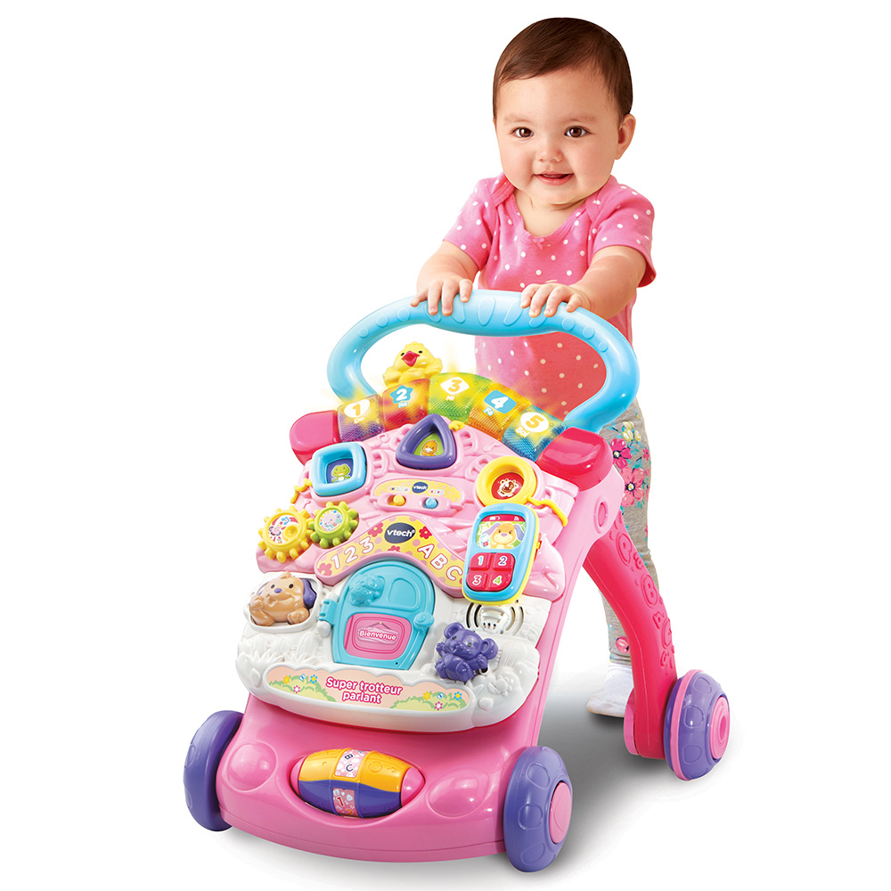 VTECH SUPER TROTTEUR PARLANT ROSE