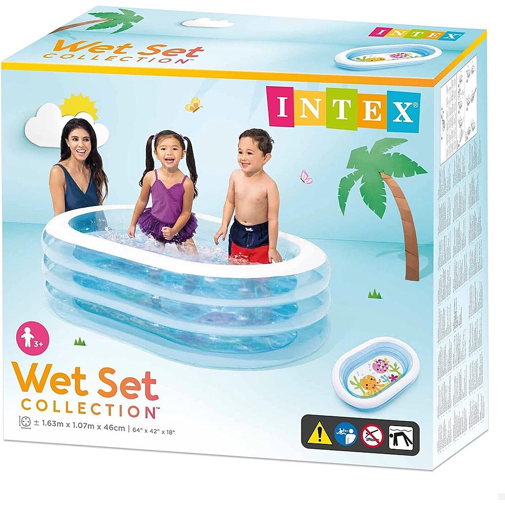 INTEX PISCINE OVAL BLEU 1.63 M