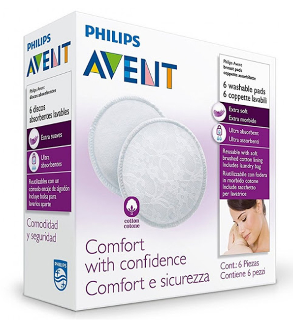 AVENT 6 COUSSINETS LAVABLES