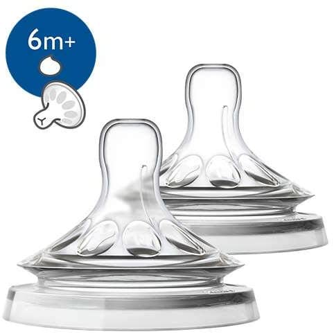 AVENT 2 TETINES NATUREL 6M+ Y LIQUIDE EPAIS