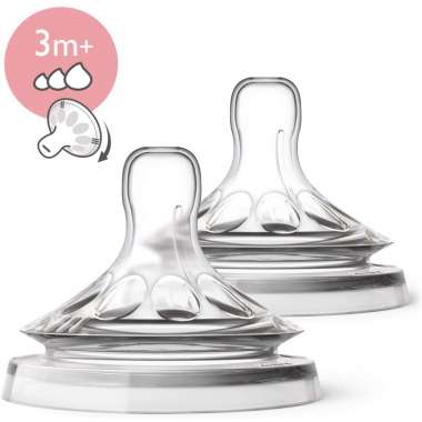AVENT 2 TETINES NATUREL 3M VARIABLE