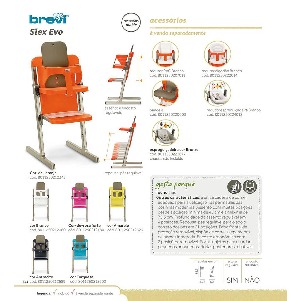BREVI CHAISE HAUTE SLEX EVO AVEC TABELETTE 6M+
