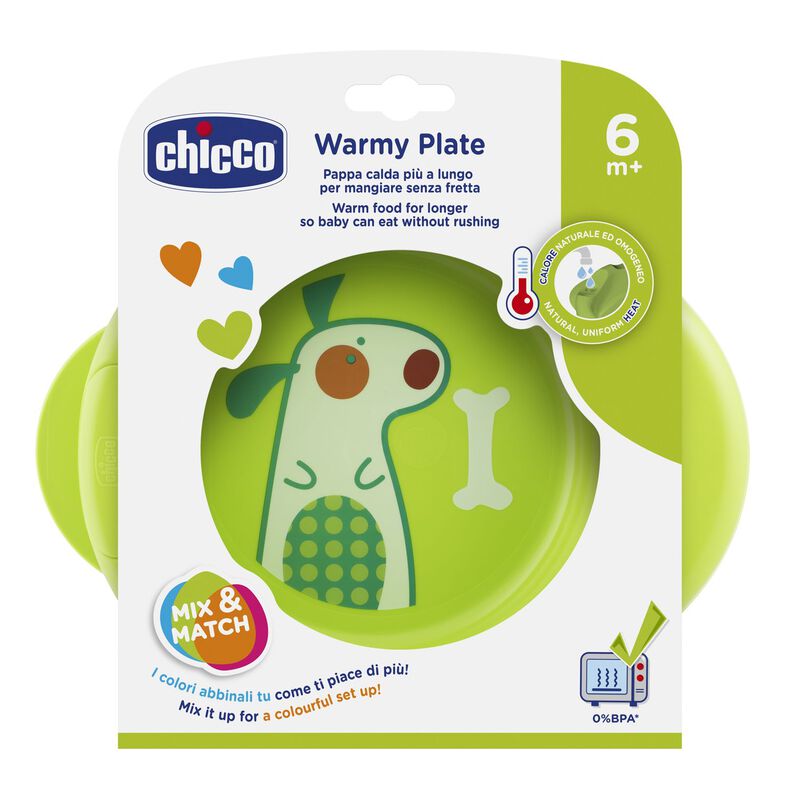 CHICCO ASSIETE CHAUFFANTE MICRO-ONDE VERT
