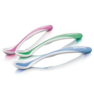 NUBY LOT DE 2 CUILLERES THERMOSENSIBLES BORD DOUX 4M+